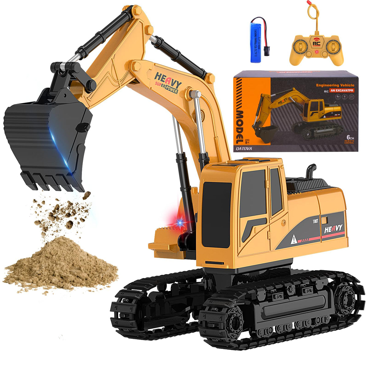 MQDMINI Construction Excavator RC Digger Truck for Kids | Educational Toy Gift