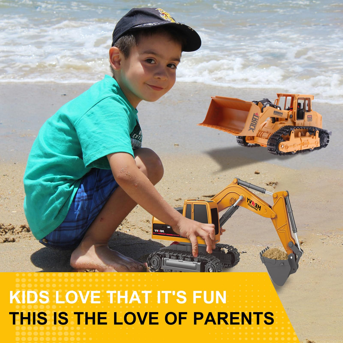 MQDMINI Construction Excavator RC Digger Truck for Kids | Educational Toy Gift