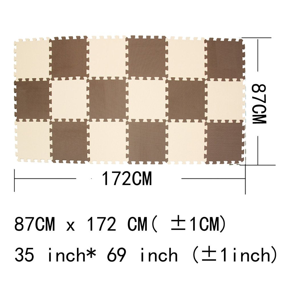 MQIAOHAM® 18-Piece Puzzle Play Mats – Soft Interlocking Foam Floor Tiles