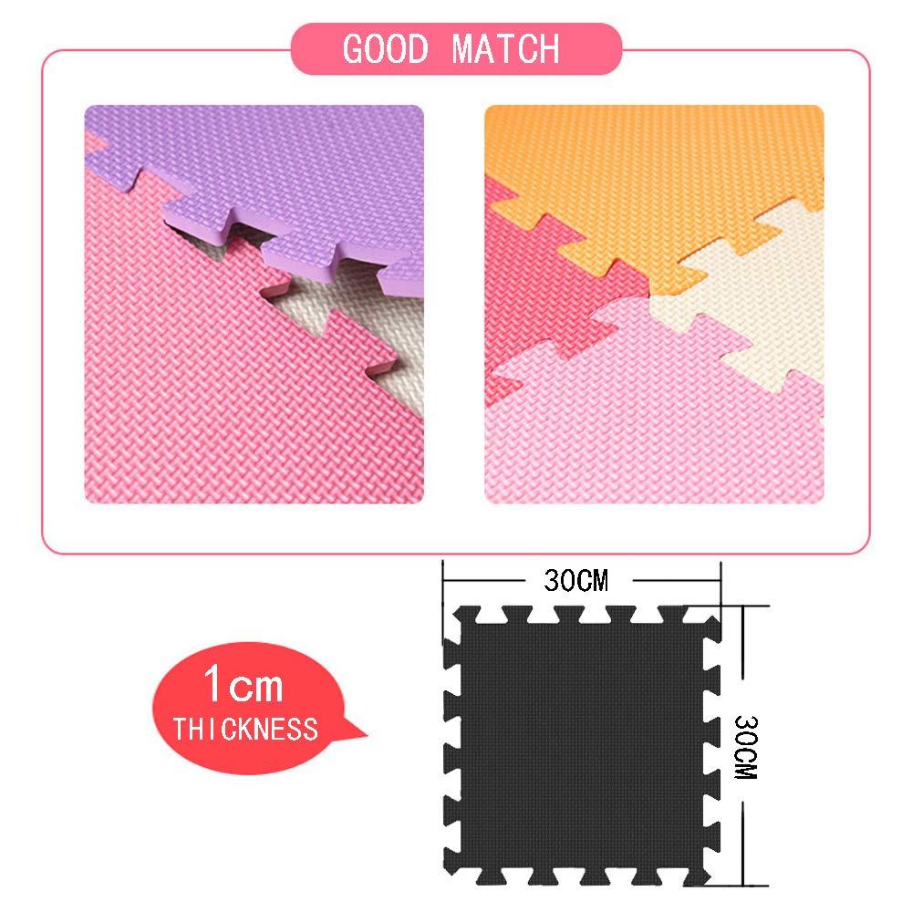 MQIAOHAM® 18-Piece Puzzle Play Mats – Soft Interlocking Foam Floor Tiles