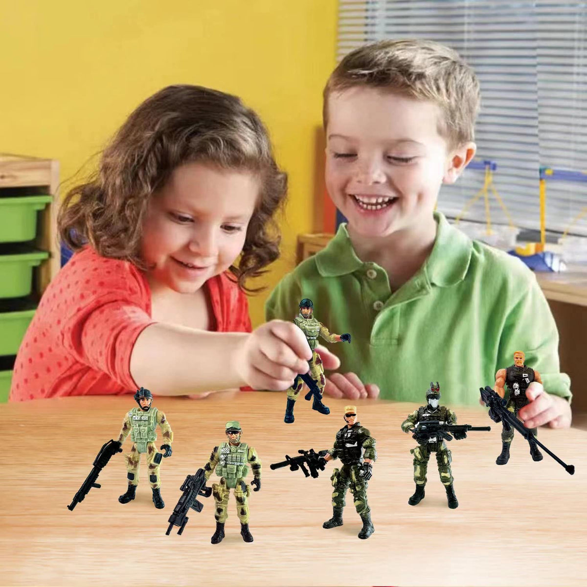 MQSTARSRISE Army Men Action Figures – Poseable 4-Inch Soldier Toys for Boys Aged 4-7