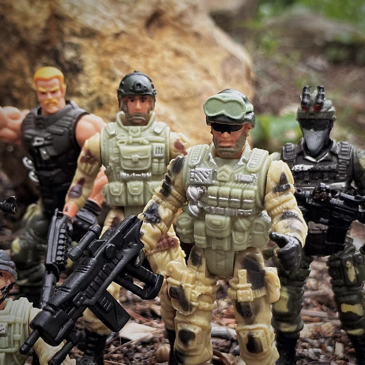 MQSTARSRISE Army Men Action Figures – Poseable 4-Inch Soldier Toys for Boys Aged 4-7