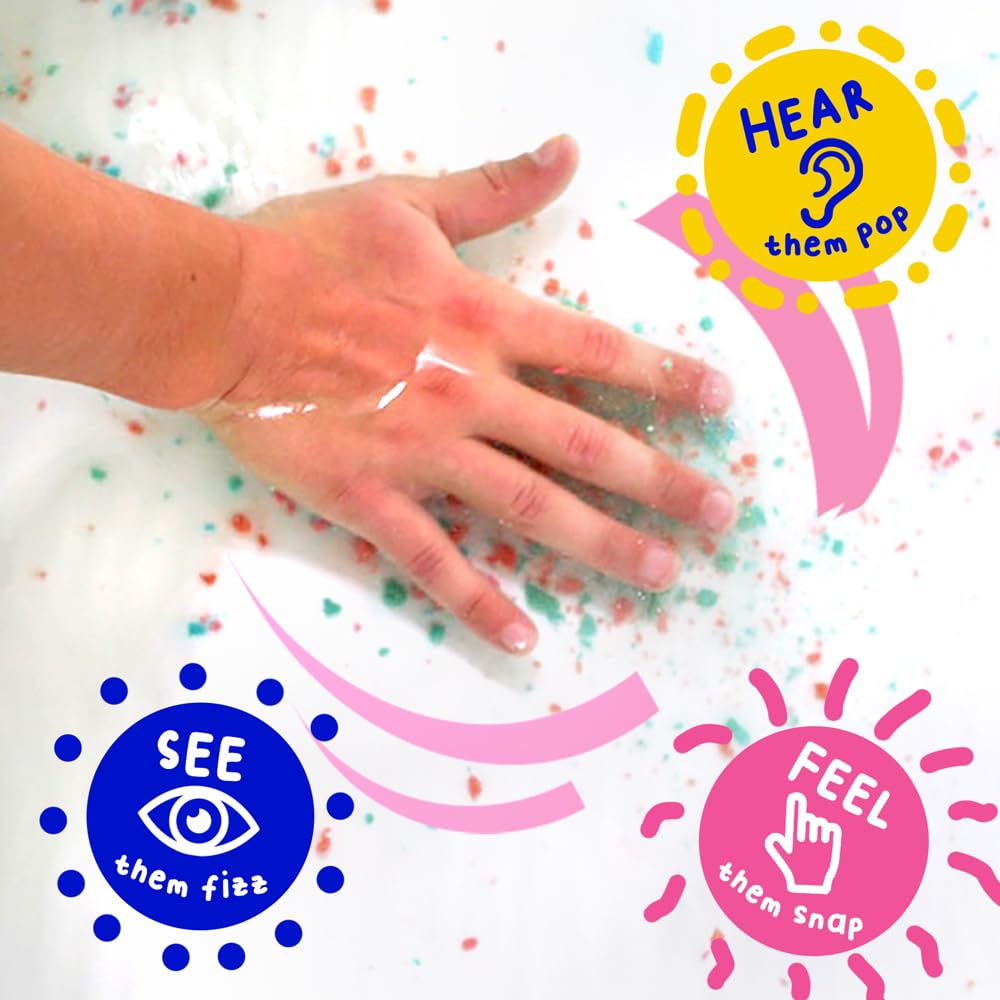 Mr. Bubble Magic Bath Crackles – Colorful Fizz & Pops, 12-Pack