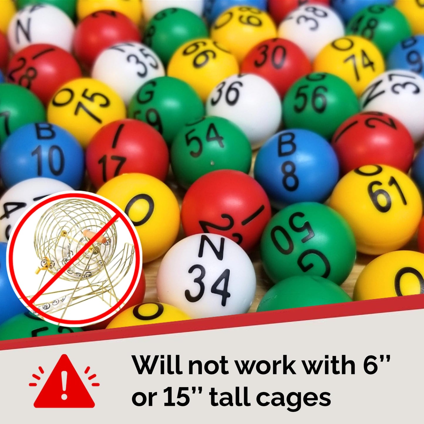 MR CHIPS Bingo Master Board and 7/8-inch Bingo Balls | Large, Fade-Resistant Numbers & Letters