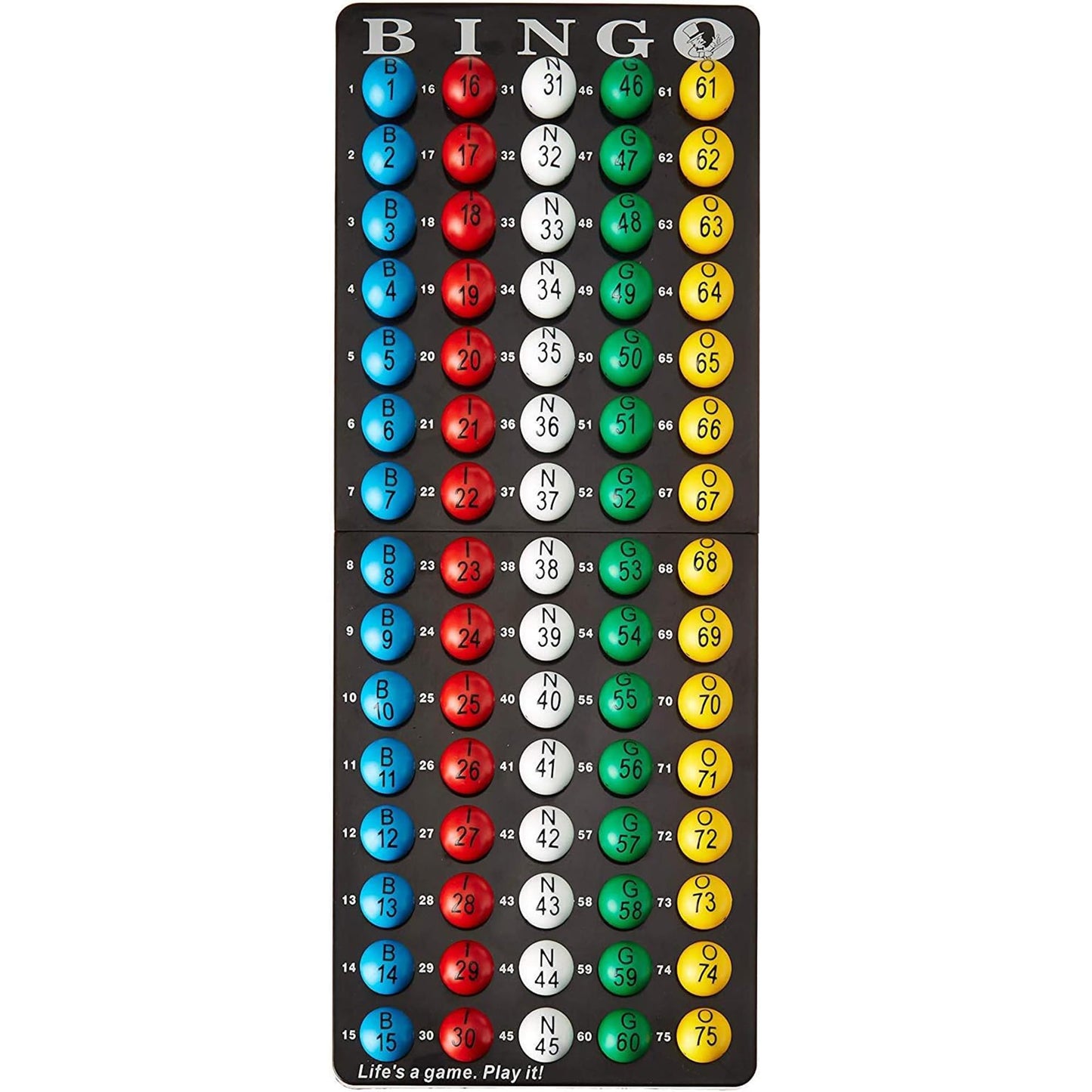MR CHIPS Bingo Master Board and 7/8-inch Bingo Balls | Large, Fade-Resistant Numbers & Letters