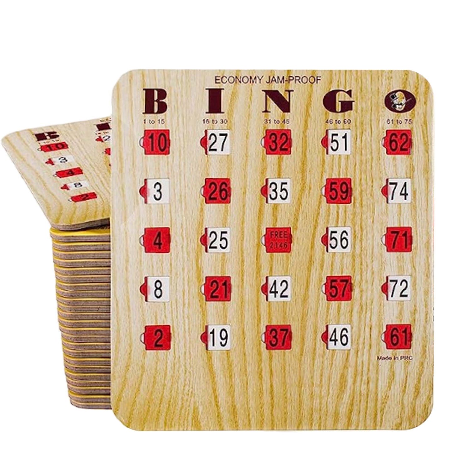 MR CHIPS Jam-Proof Fingertip Slide Bingo Cards – 50-Pack Tan Style