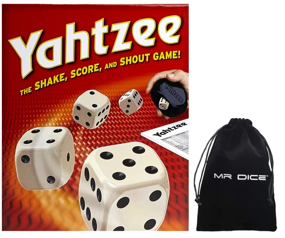 Mr Dice Classic Dice Game Bundle – Family Night Pack with Drawstring Bag