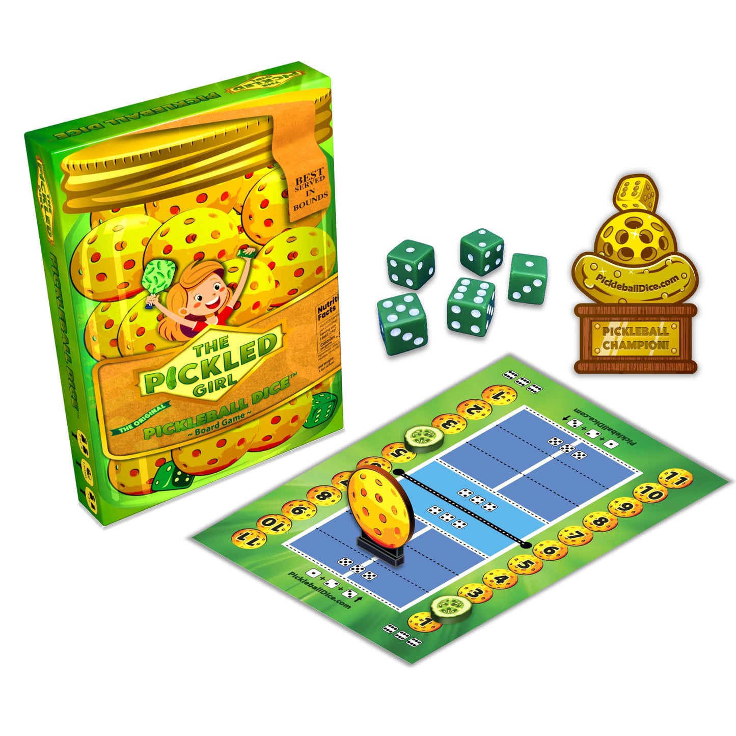 Mr GameShow Pickleball Dice – The Tabletop Strategy Game for Families & Fans