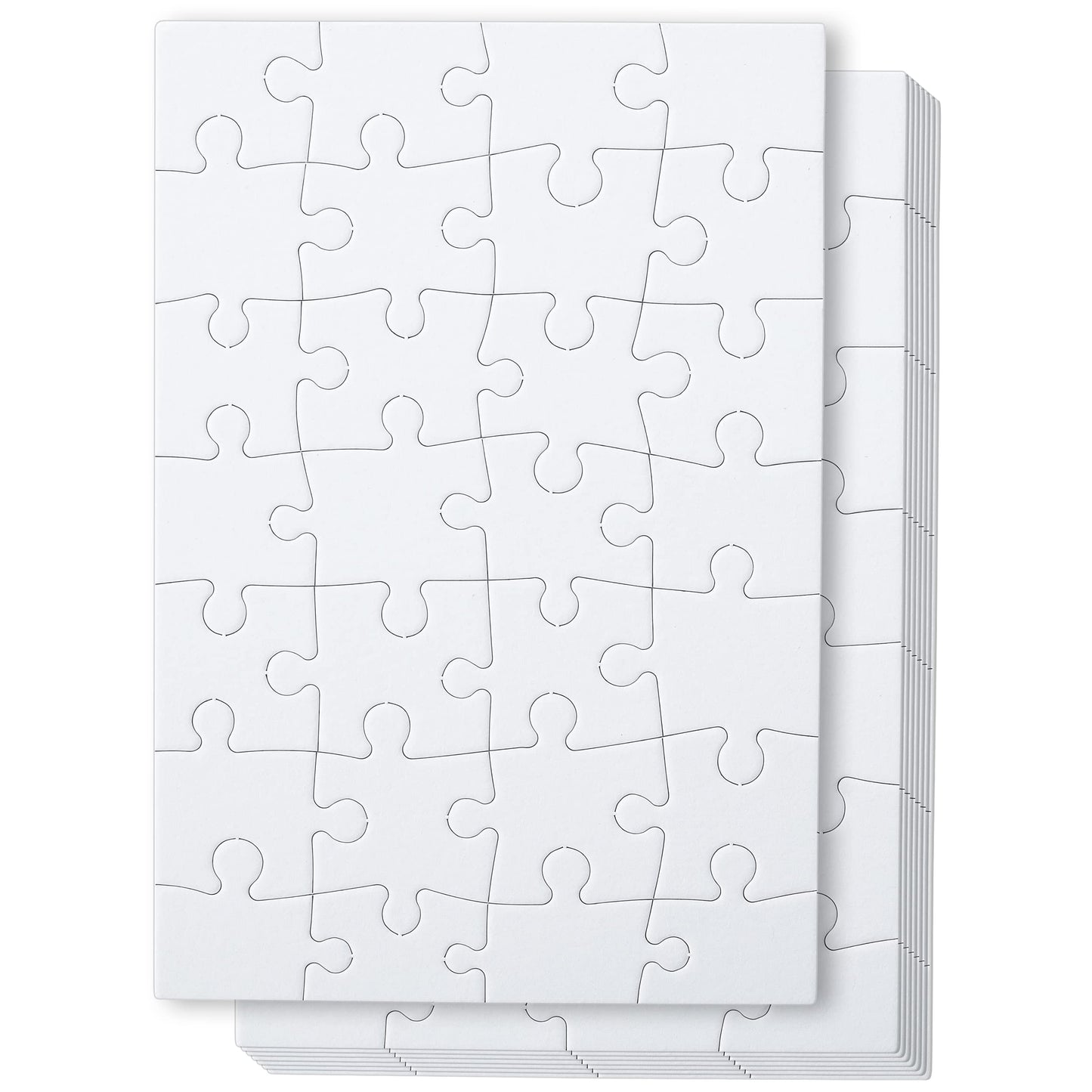 Mr. Pen Blank Puzzle 8 Pack – 28-Piece Each, 8.1 x 5.5 Inches, White