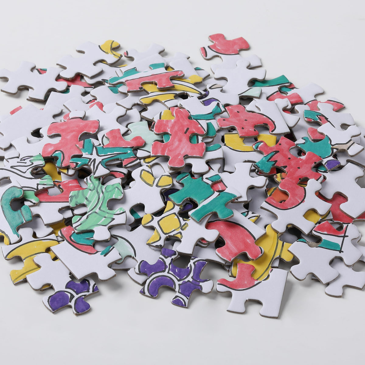 Mr. Pen Blank Puzzle Bulk — 10 Packs of 120-Piece Puzzles, 12.25 x 8.7 in, White