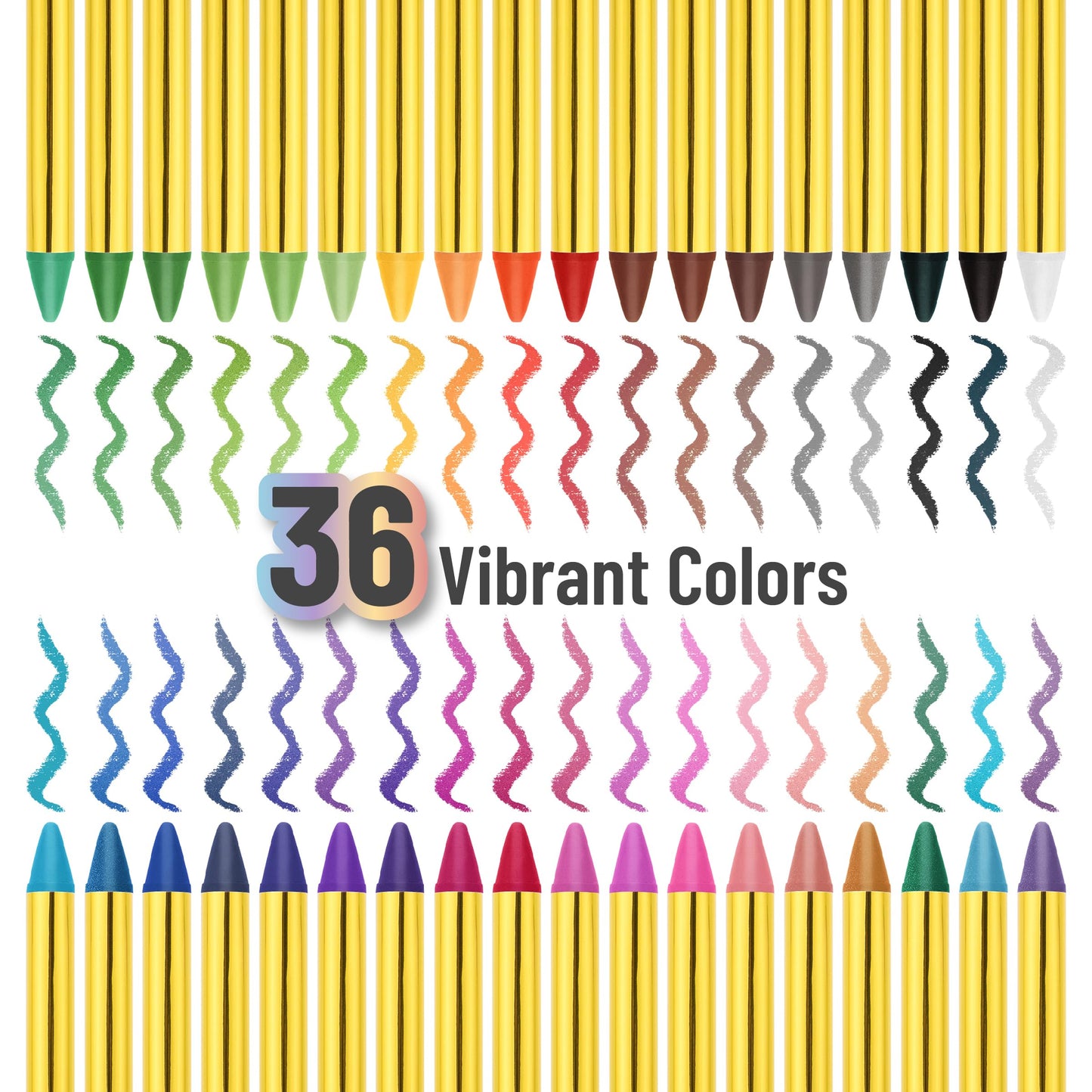 Mr. Pen Kids Face Paint Sticks – 36 Colors, Washable Face Paint Crayons