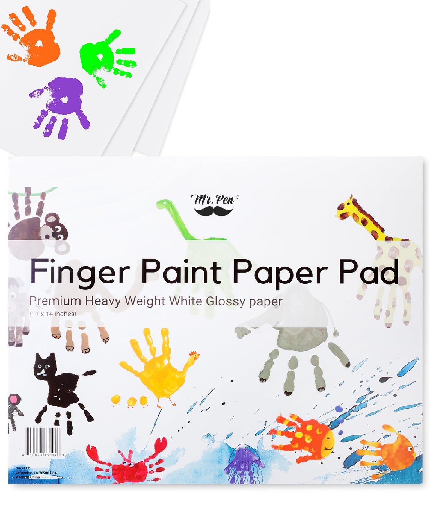 Mr. Pen Finger Paint Paper – 11x14, 22 Sheets, Non-Toxic, Bleed-Resistant
