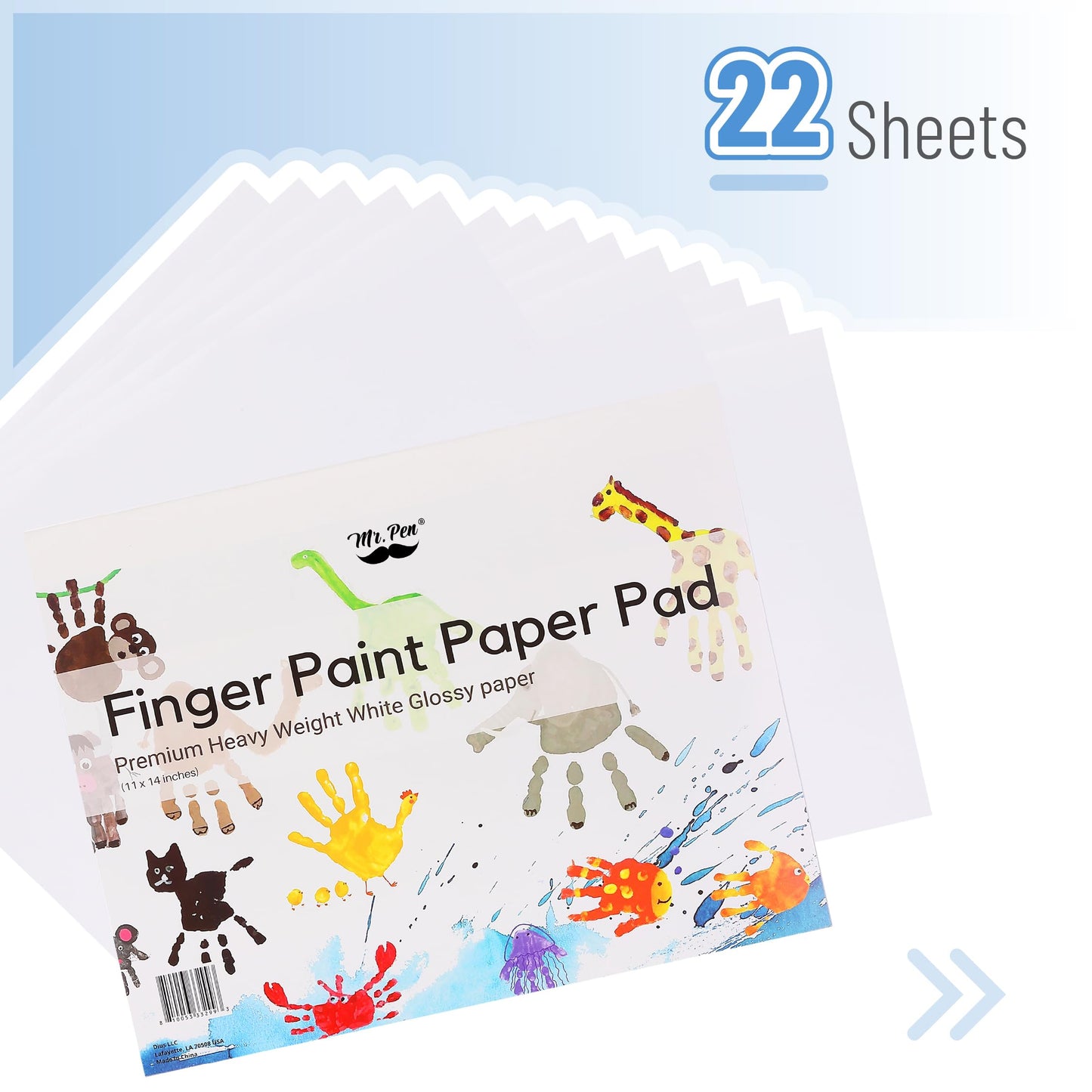 Mr. Pen Finger Paint Paper – 11x14, 22 Sheets, Non-Toxic, Bleed-Resistant