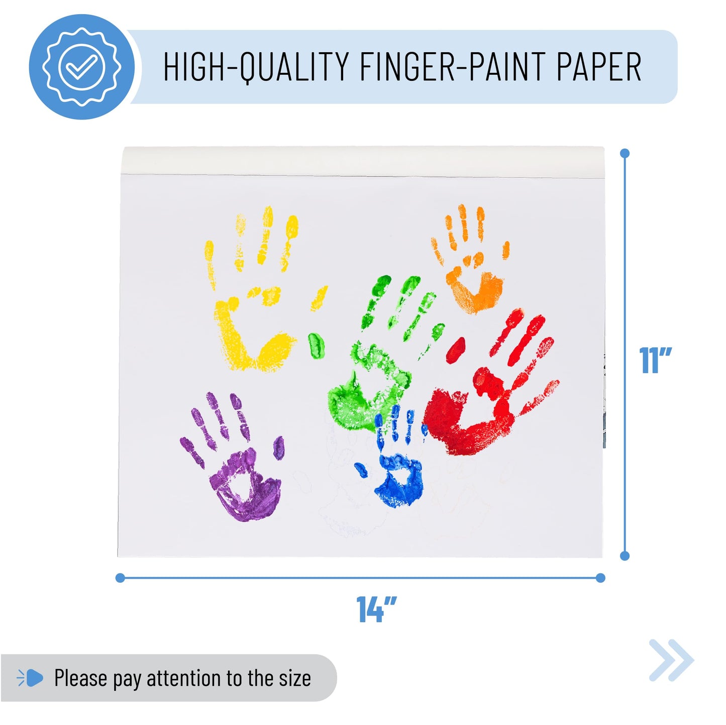 Mr. Pen Finger Paint Paper – 11x14, 22 Sheets, Non-Toxic, Bleed-Resistant