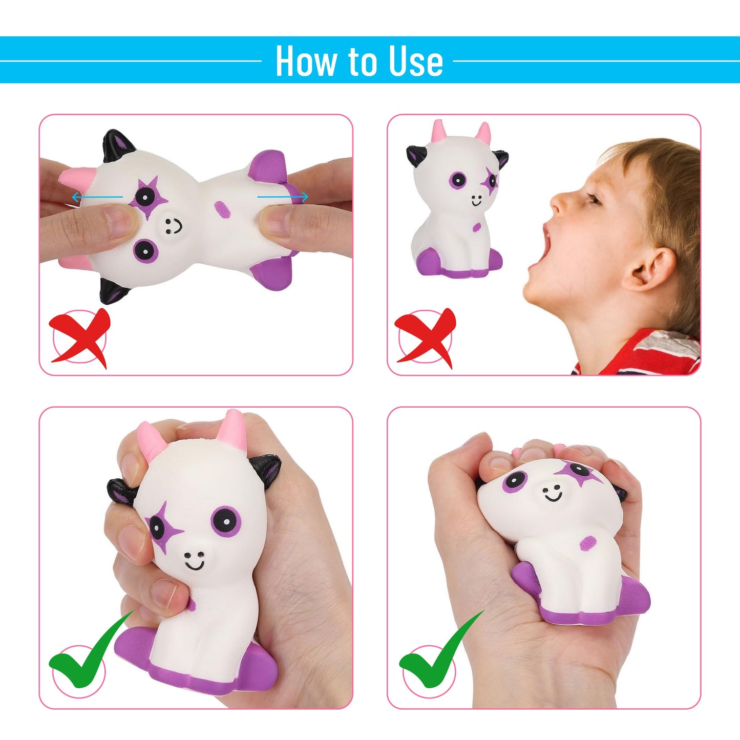 Mr. Pen Jumbo Squishies 4-Pack – Slow Rising Animal Squeeze Toys