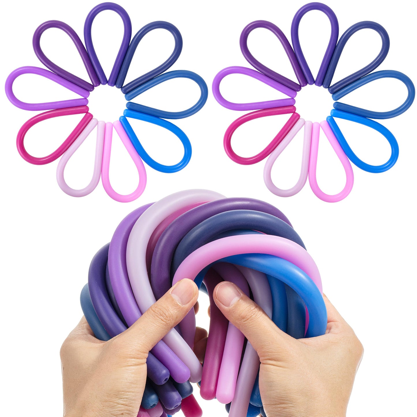 Mr. Pen Monkey Noodle Fidget Toy – 18 Pack, Colorful, Durable, 5 ft Stretch