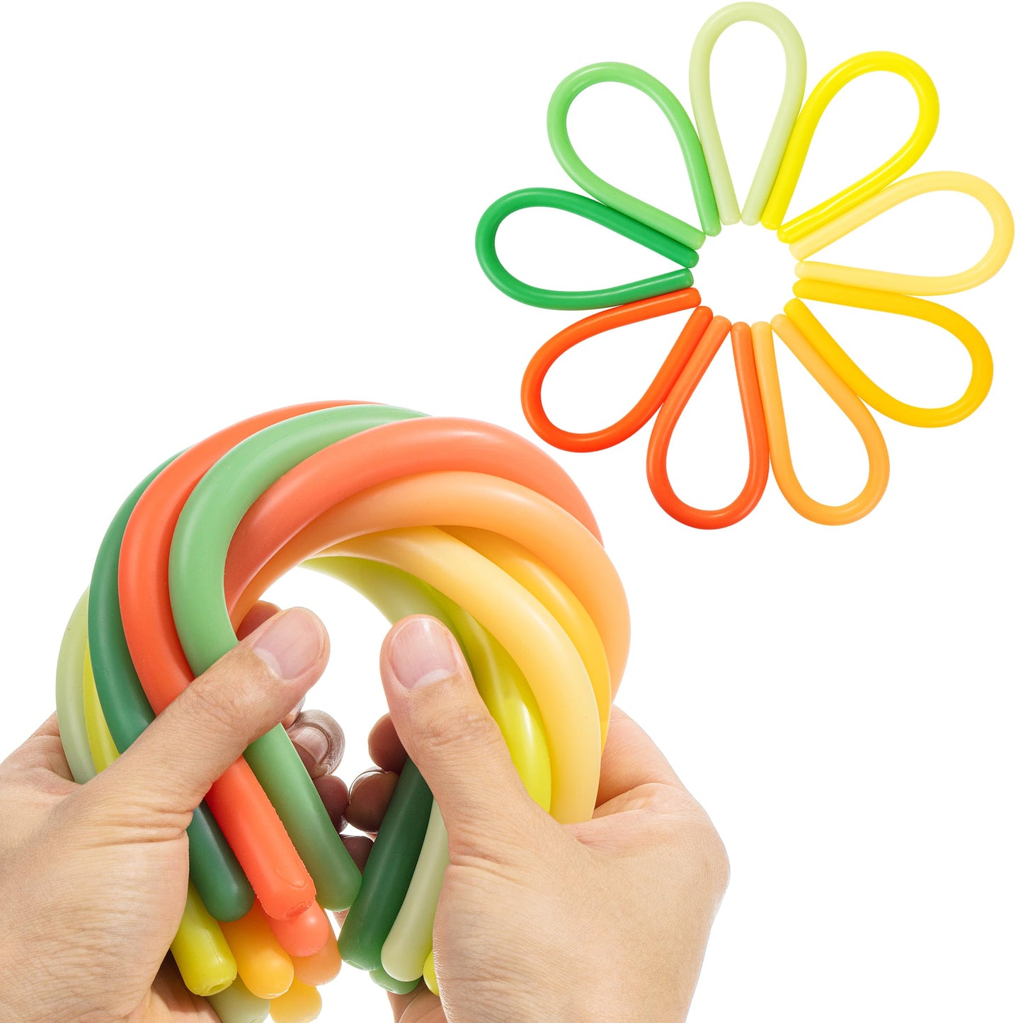 Mr. Pen Monkey Noodle Fidget Toy – 9 Pack, Colorful & Durable Silicone (Stretches Up to 5 ft)