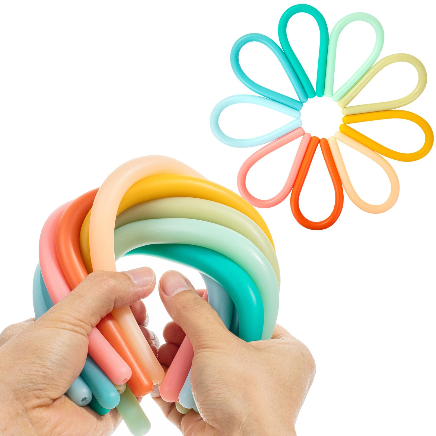 Mr. Pen Monkey Noodle Fidget Toy – 9 Pack, Colorful, High Elasticity, Non-Toxic