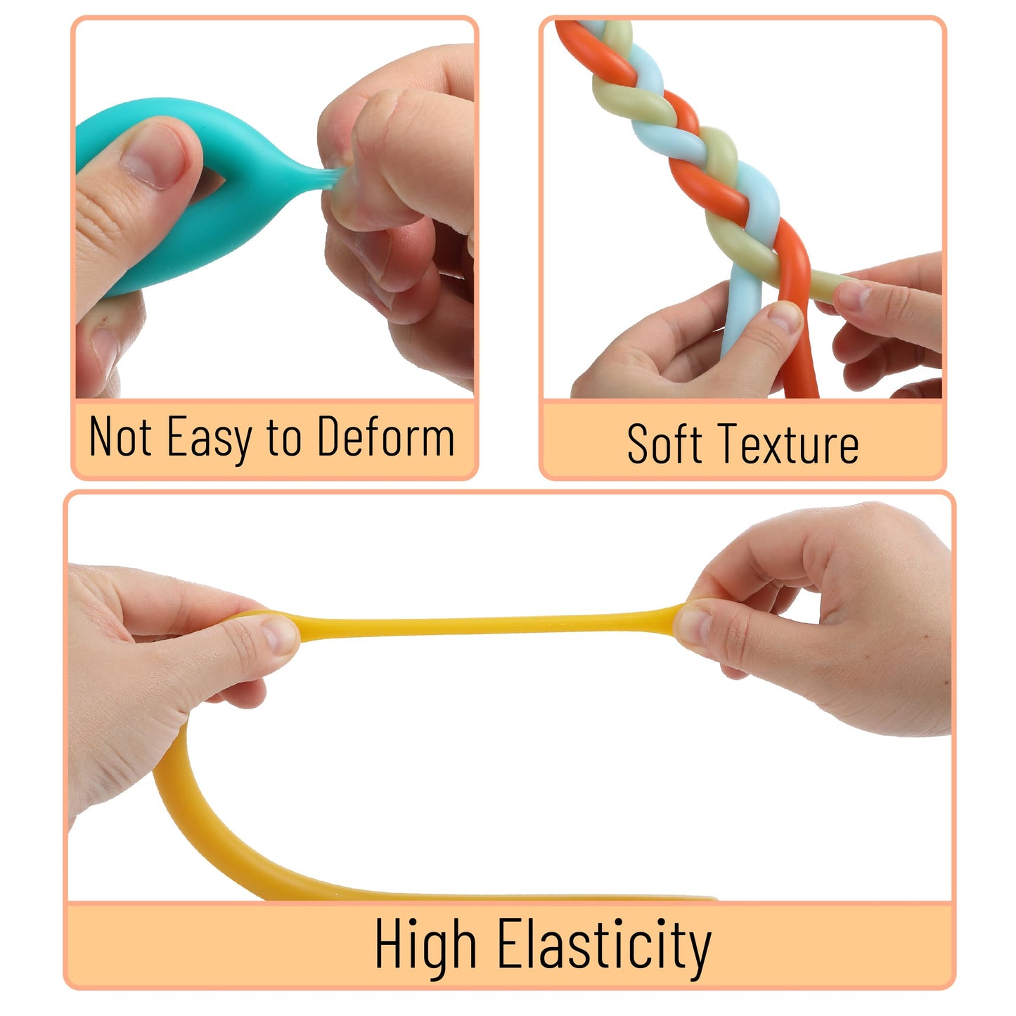 Mr. Pen Monkey Noodle Fidget Toy – 9 Pack, Colorful, High Elasticity, Non-Toxic