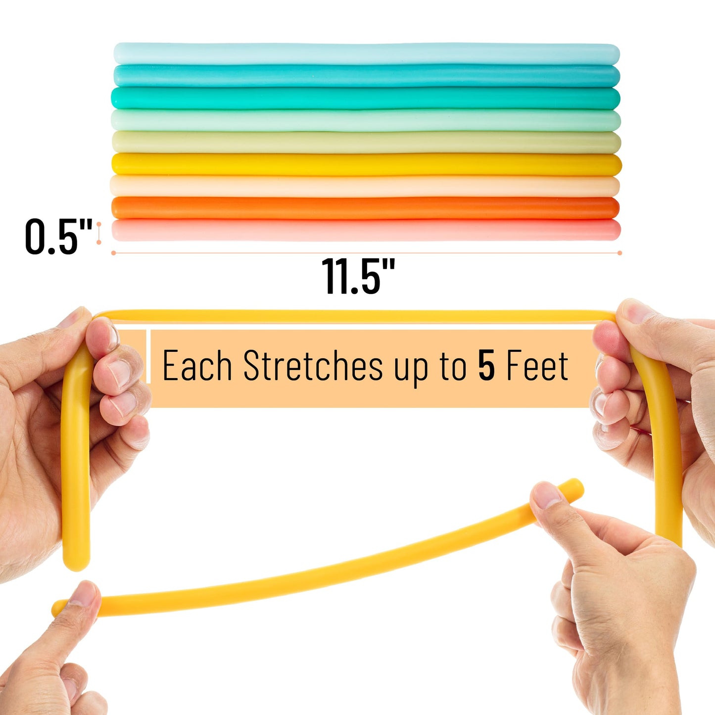 Mr. Pen Monkey Noodle Fidget Toy – 9 Pack, Colorful, High Elasticity, Non-Toxic