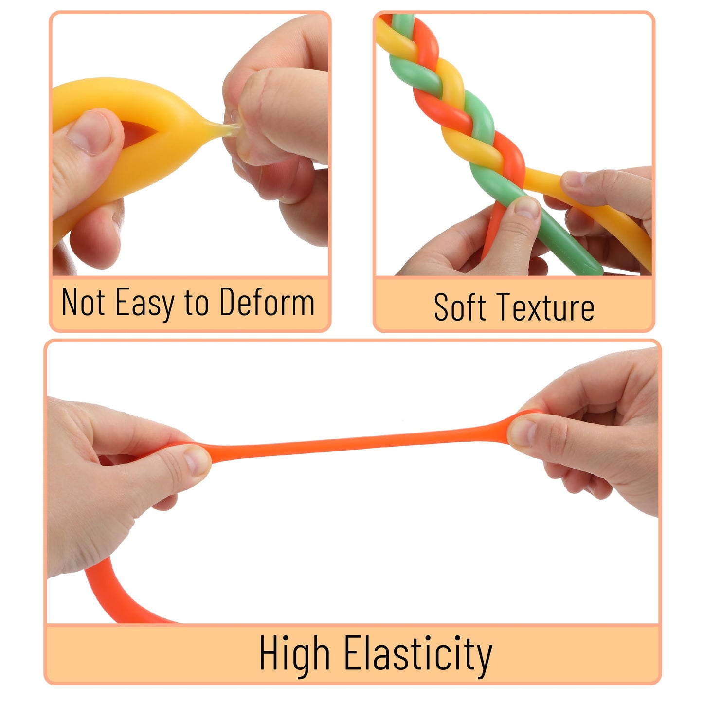 Mr. Pen Monkey Noodle Fidget Toy – 18 Pack, Colorful, High Elasticity, Non-Toxic