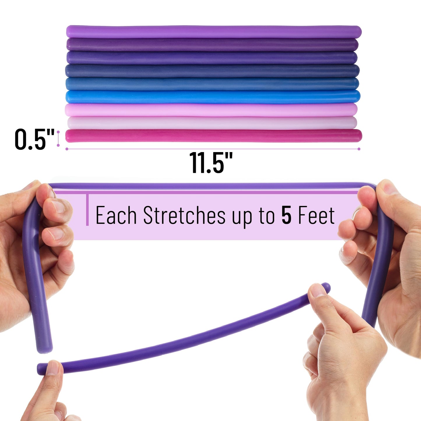Mr. Pen Monkey Noodles Fidget Toy – 9 Pack, Magic Castle Theme, Non-Toxic Silicone, Stretchy Sensory Strings