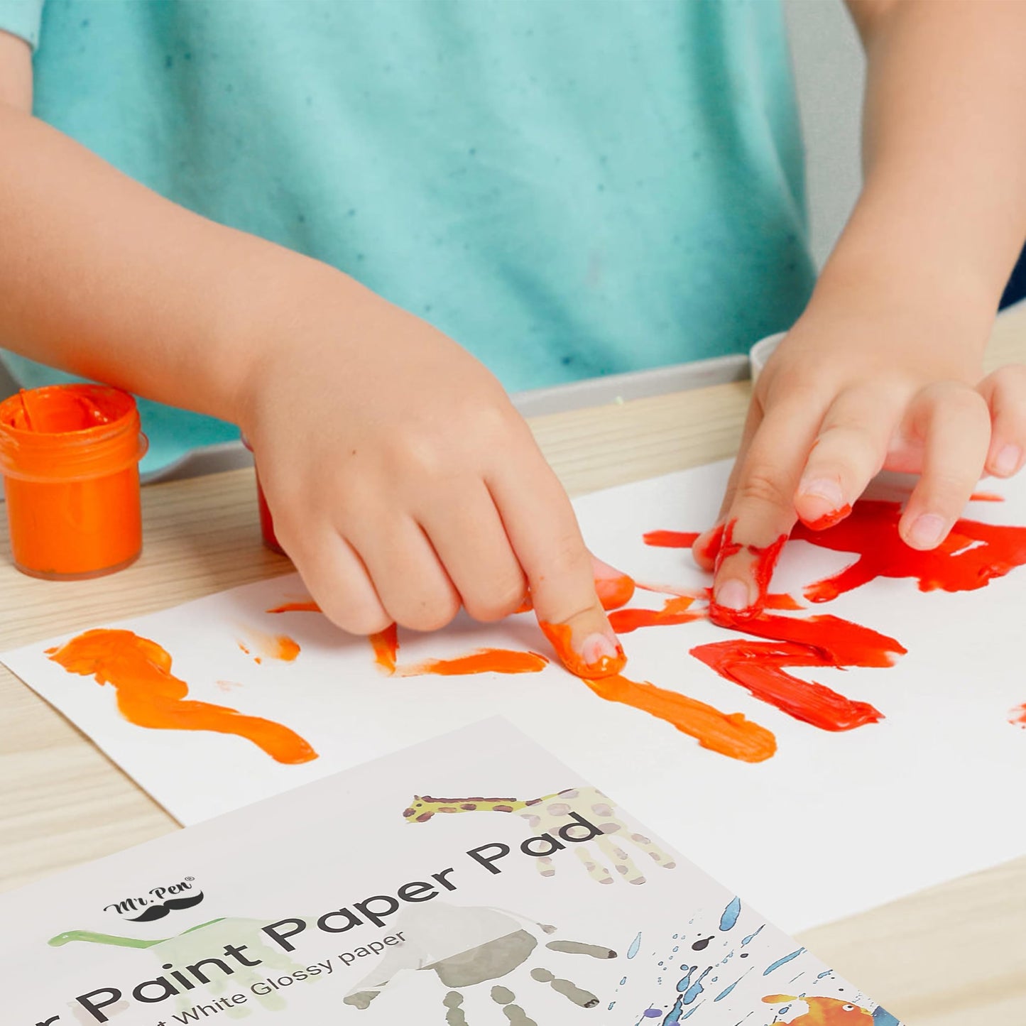 Mr. Pen Finger Paint Paper – 11x14, 22 Sheets, Non-Toxic, Bleed-Resistant