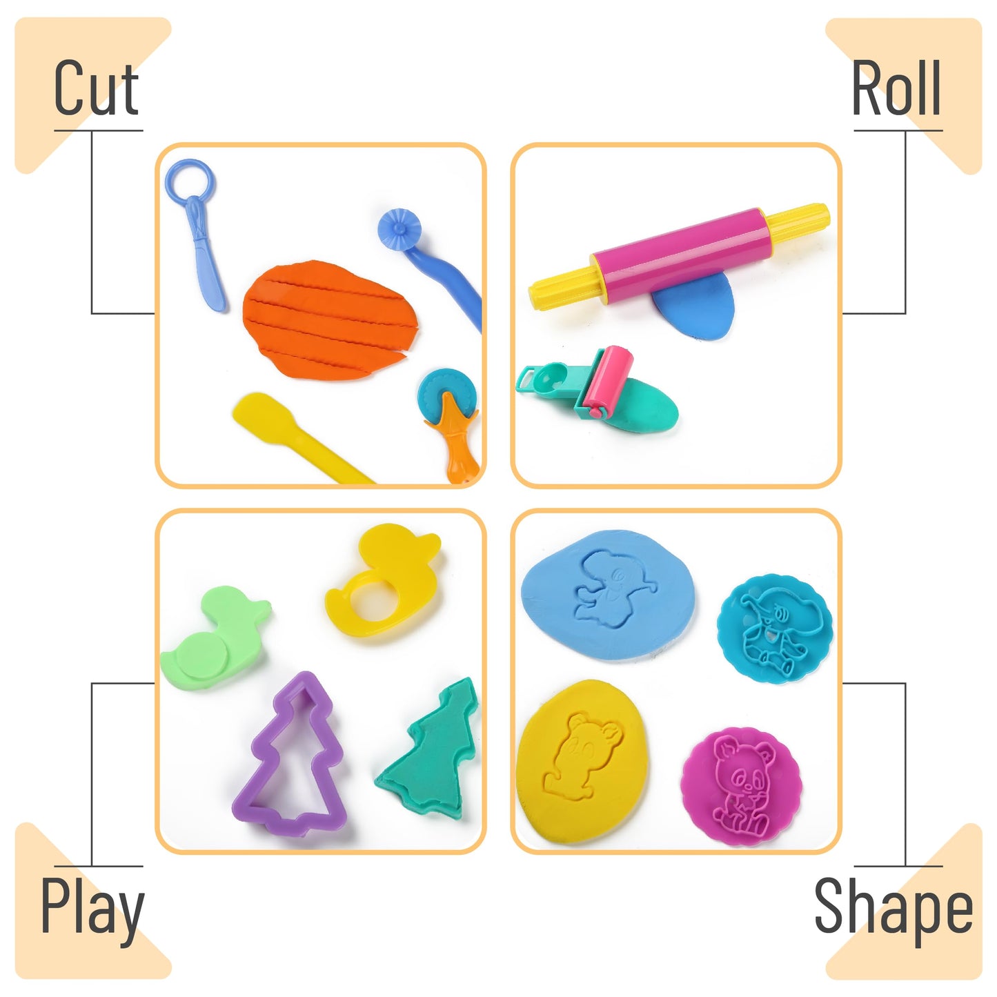 Mr. Pen Play Dough Tools Kit — 45-Piece Set for Kids, Non-Toxic & Washable