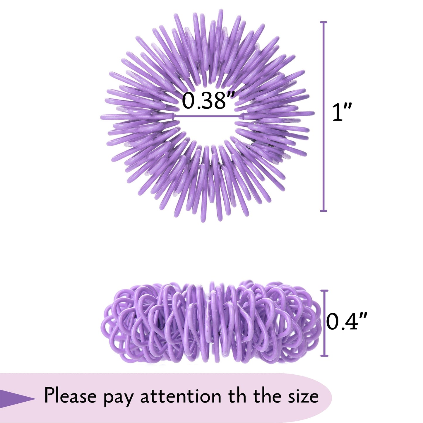 Mr. Pen Spiky Sensory Rings – 10 Pack, Pastel Colors | Fidget Rings for Focus