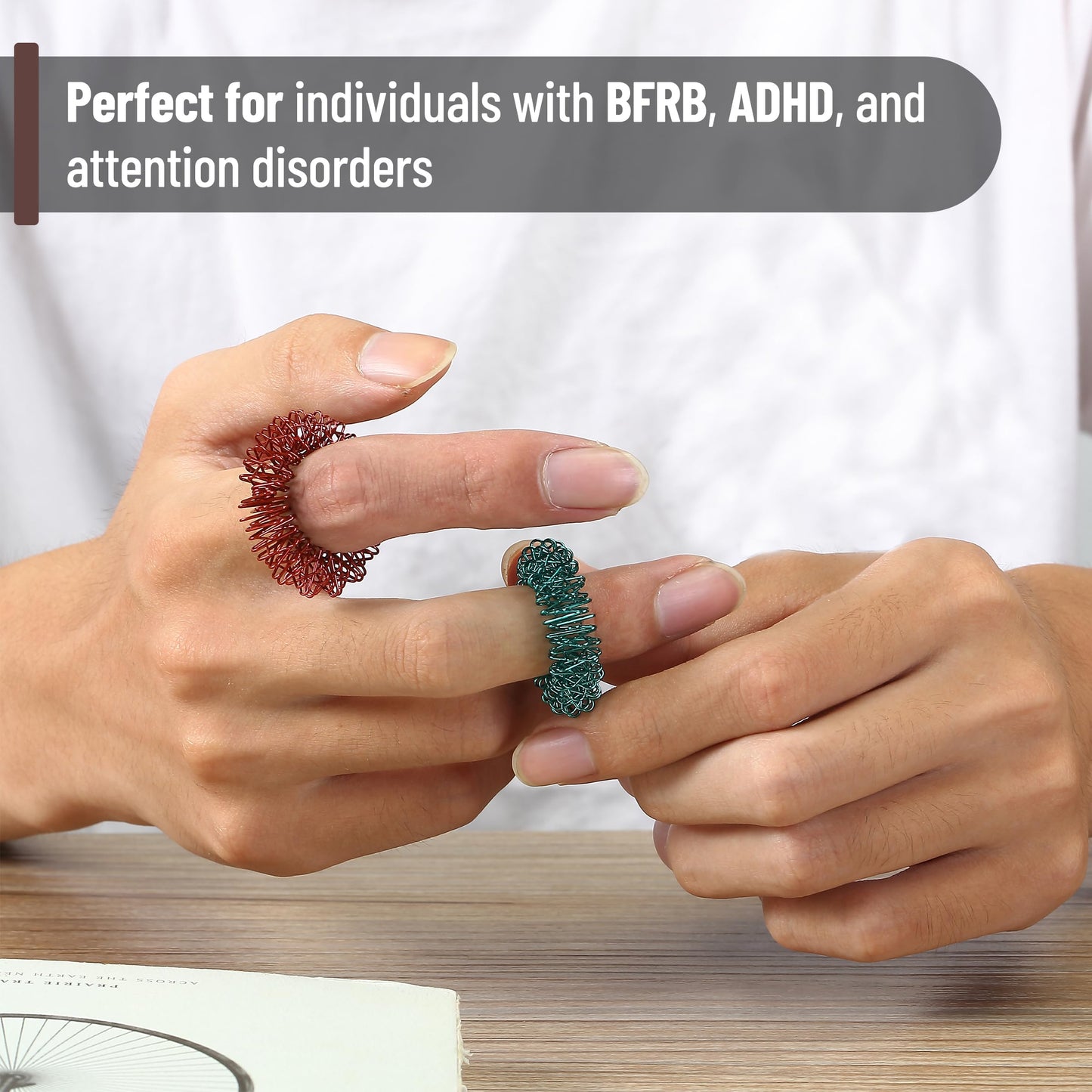 Mr. Pen Spiky Sensory Rings – 10 Pack Fidget Rings for Stress Relief & Focus