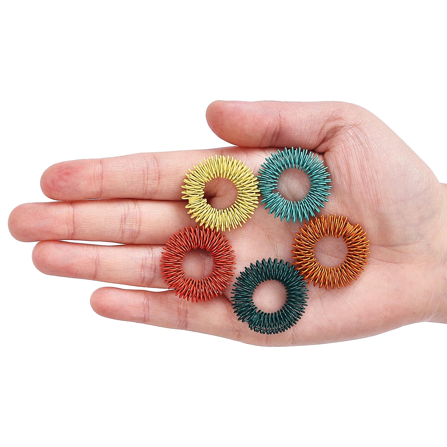 Mr. Pen Spiky Sensory Rings – 10 Pack, Vibrant Stainless Steel Fidget Rings