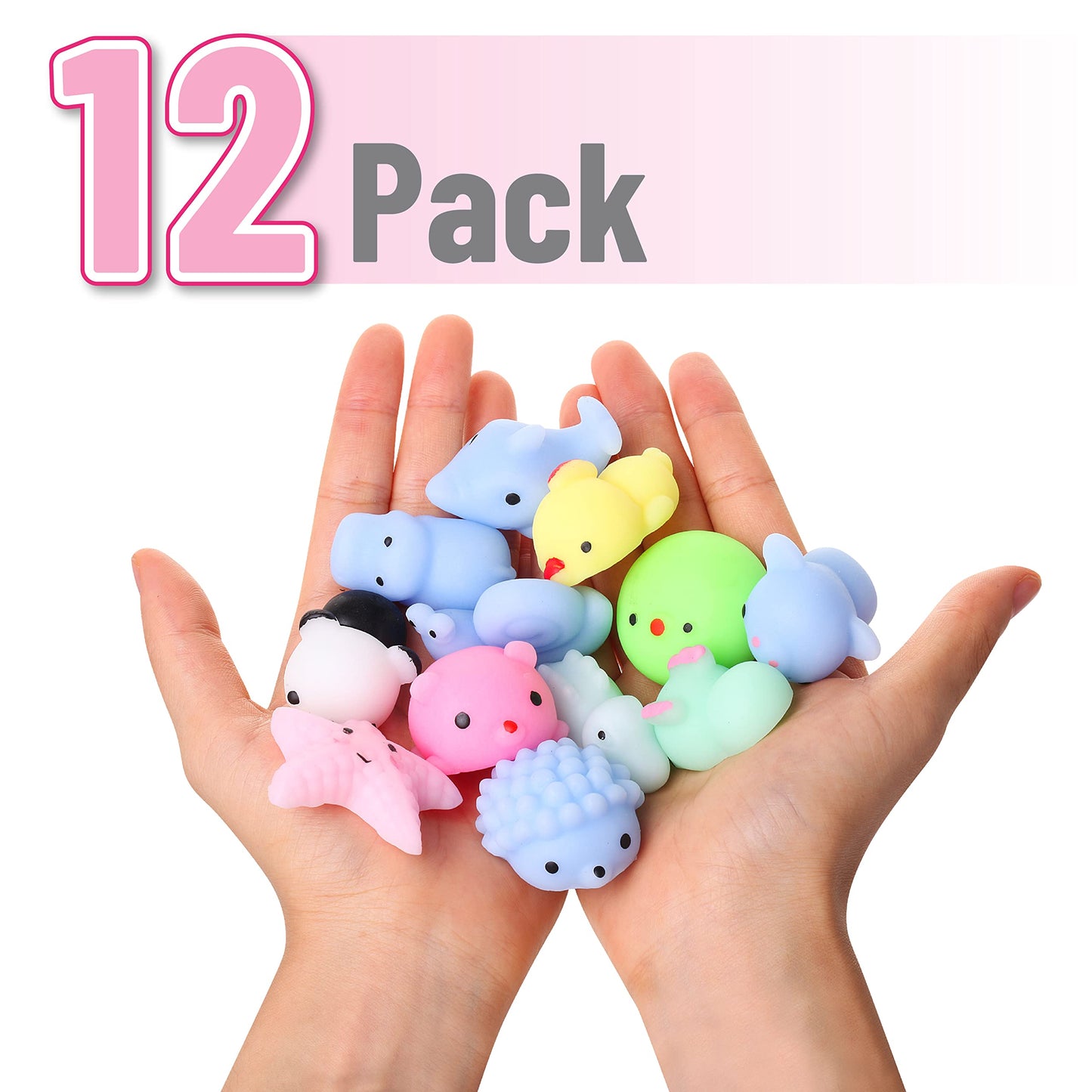 Mr. Pen Squishy Toys 12 Pack – Colorful Mini Squishies for Kids