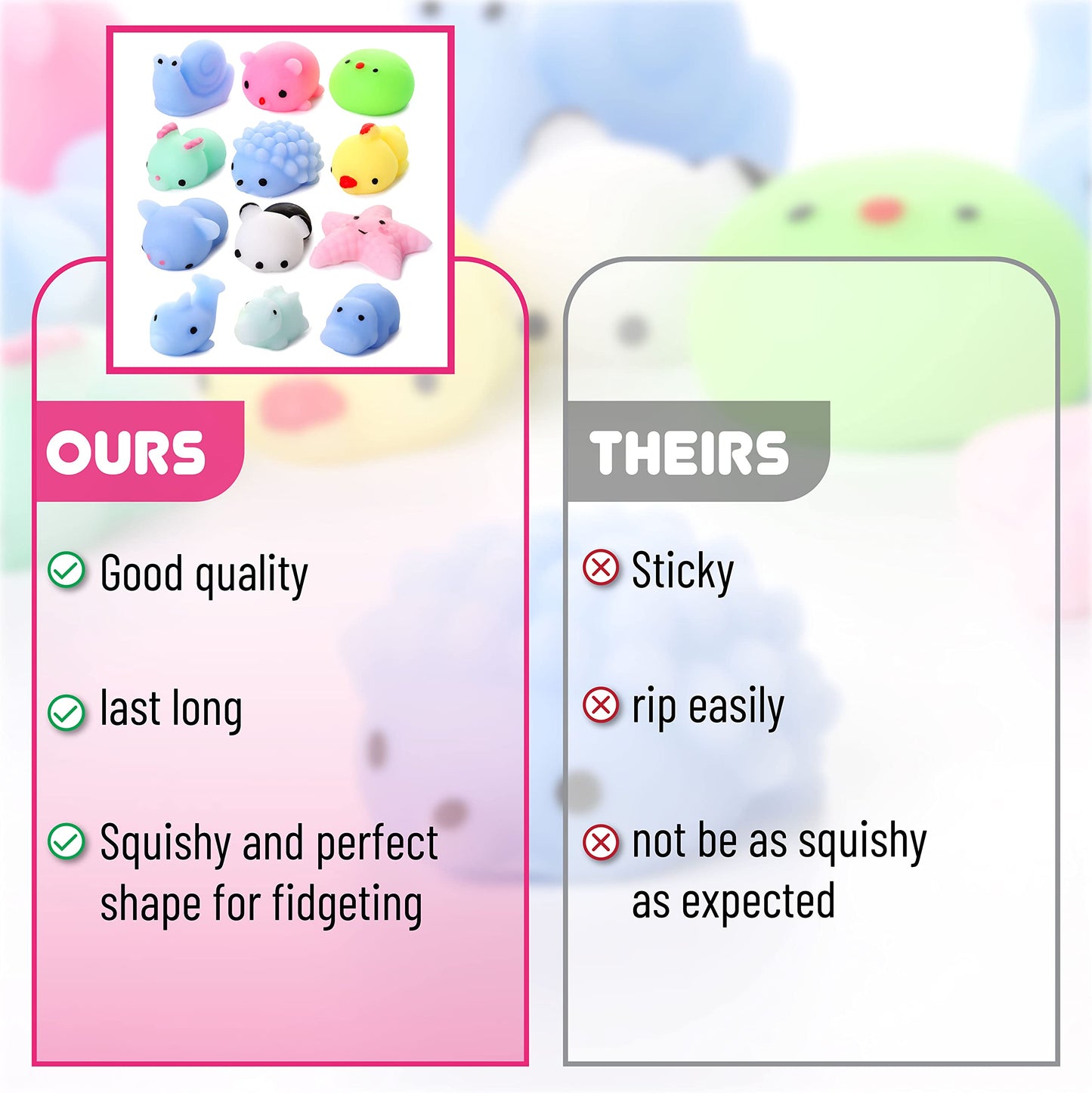 Mr. Pen Squishy Toys 12 Pack – Colorful Mini Squishies for Kids