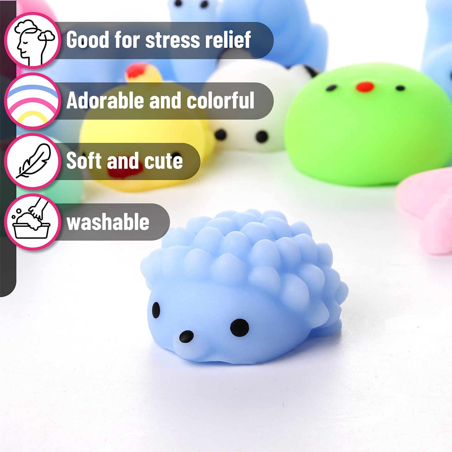 Mr. Pen Squishy Toys 12 Pack – Colorful Mini Squishies for Kids