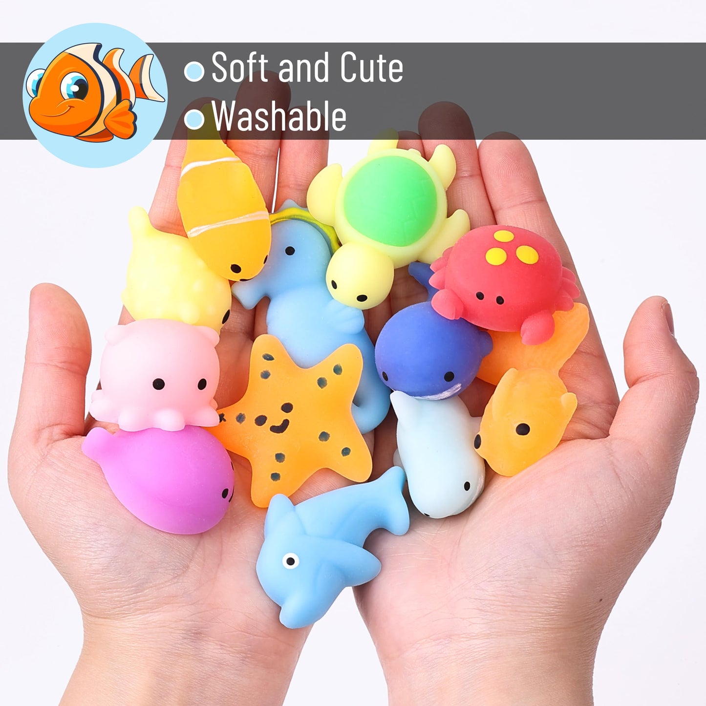 Mr. Pen Squishy Toys Set — 12 Pcs Sea Creature Fidget Toys for Kids | Mini Squishies & Party Favors