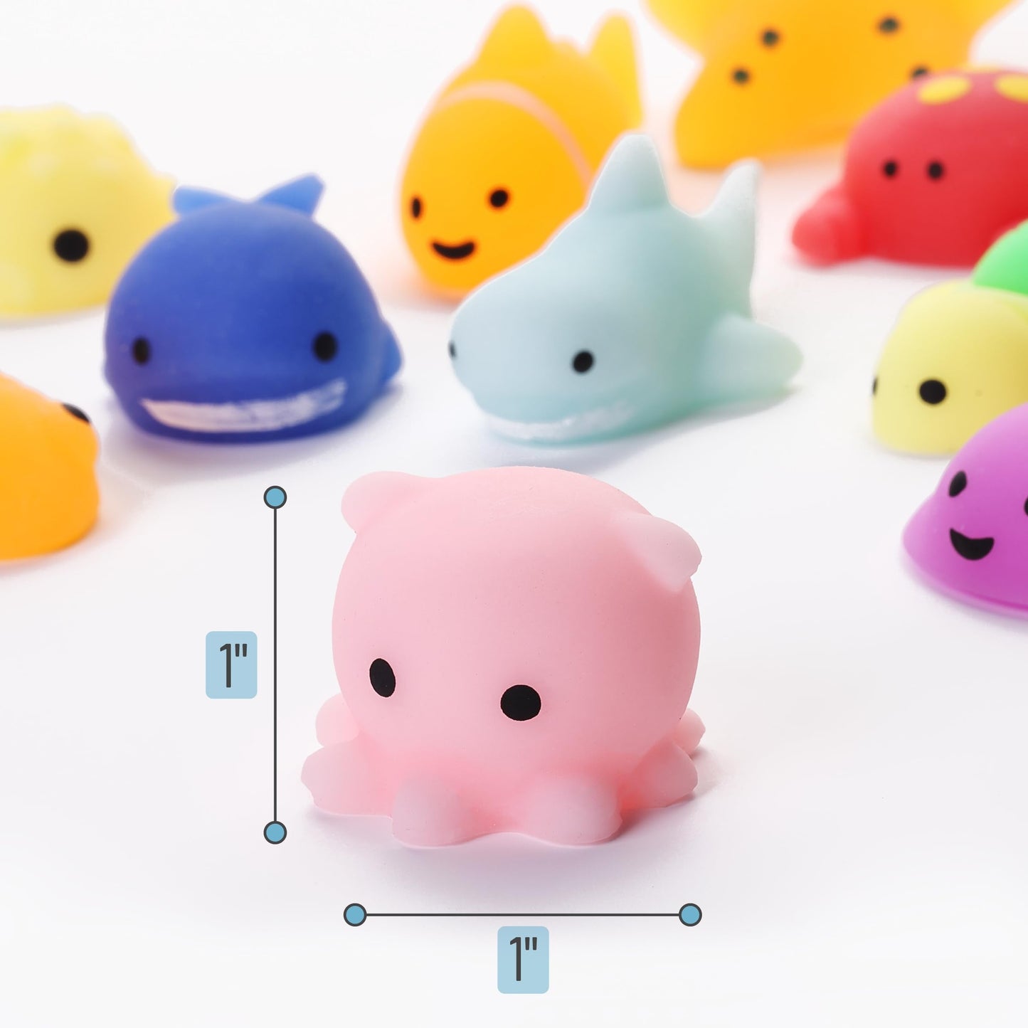 Mr. Pen Squishy Toys Set — 12 Pcs Sea Creature Fidget Toys for Kids | Mini Squishies & Party Favors