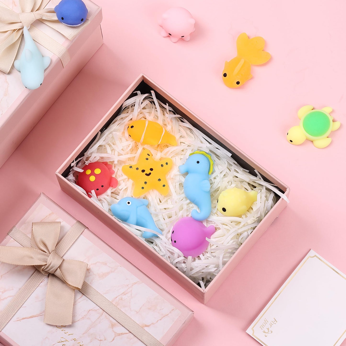 Mr. Pen Squishy Toys Set — 12 Pcs Sea Creature Fidget Toys for Kids | Mini Squishies & Party Favors
