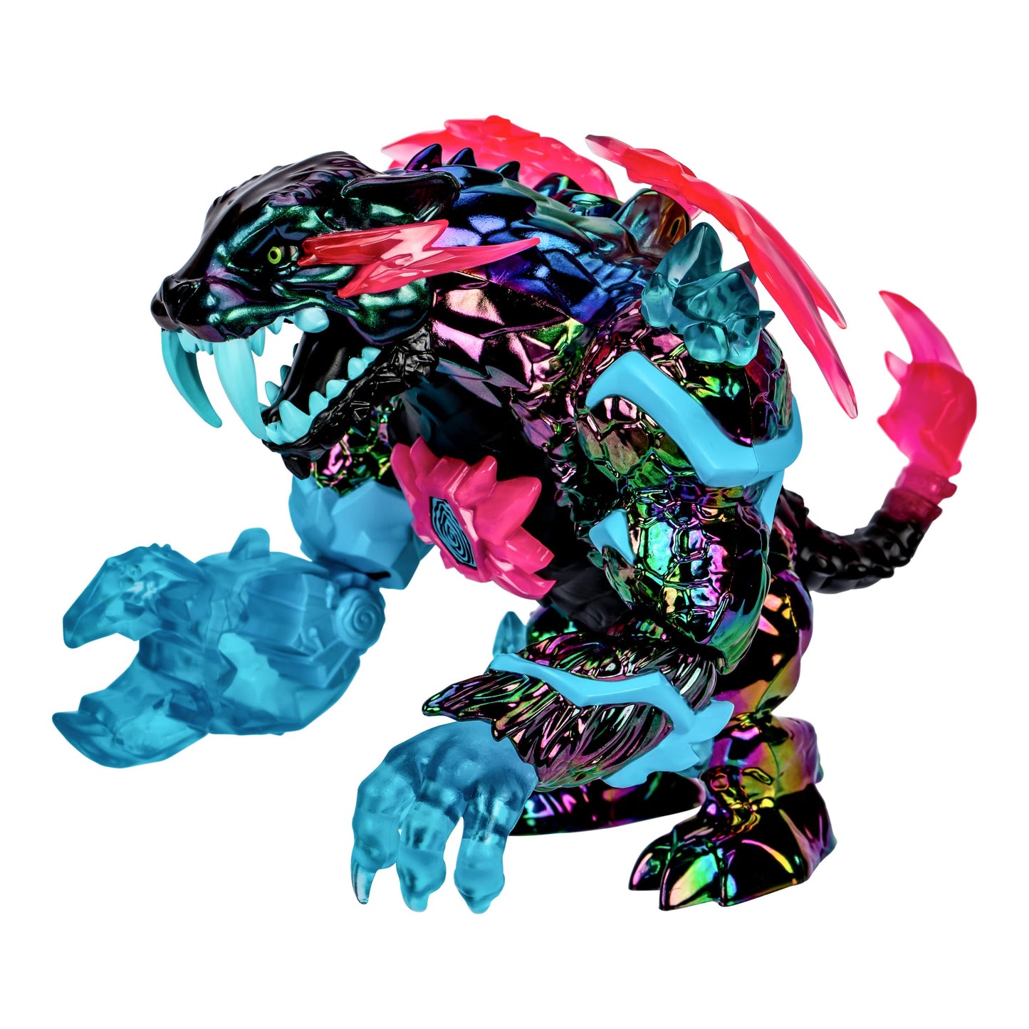 MRBEAST LAB Apex Beast Neon Panther Collector Figure – 6.5in Tall, 13 Points of Articulation, Chomping Jaw, Premium Packaging