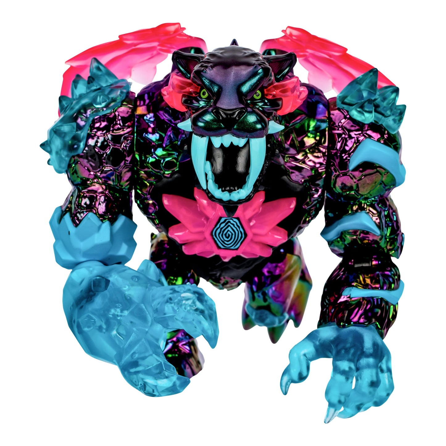 MRBEAST LAB Apex Beast Neon Panther Collector Figure – 6.5in Tall, 13 Points of Articulation, Chomping Jaw, Premium Packaging