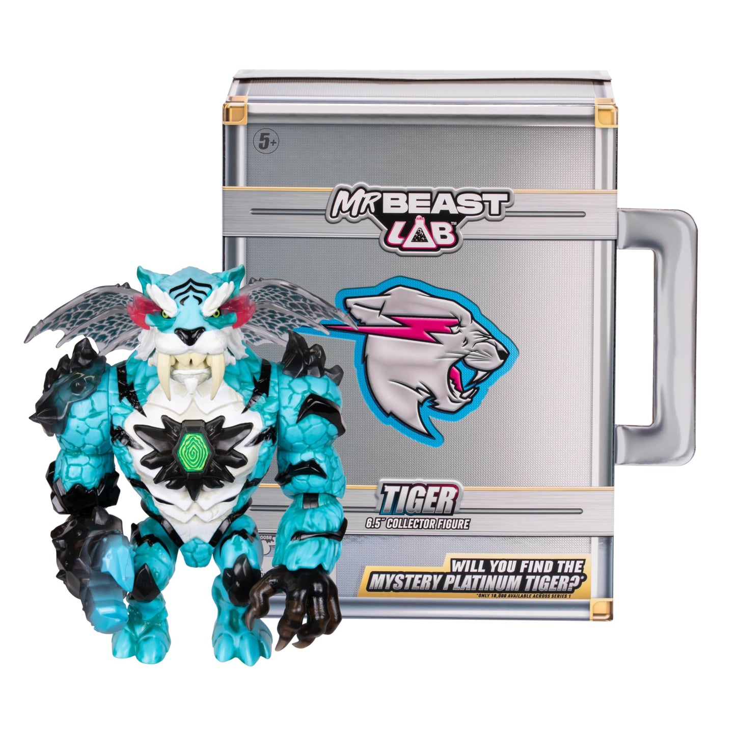 MRBEAST LAB Apex Beast Tiger Collector Figure - 6.25-inch Tall, 13 Points of Articulation, Premium Packaging, Styles May Vary