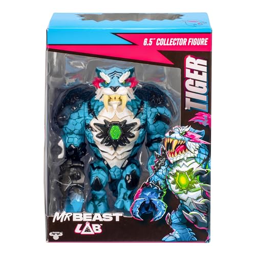 MRBEAST LAB Apex Beast Tiger Collector Figure - 6.25-inch Tall, 13 Points of Articulation, Premium Packaging, Styles May Vary
