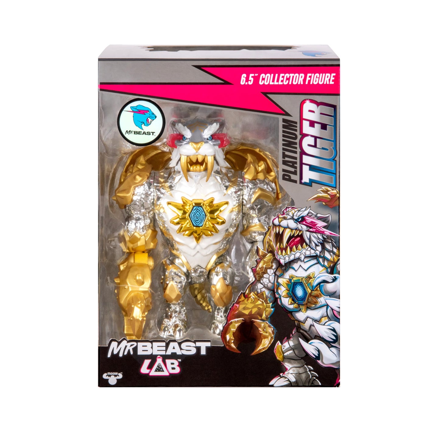 MRBEAST LAB Apex Beast Tiger Collector Figure - 6.25-inch Tall, 13 Points of Articulation, Premium Packaging, Styles May Vary