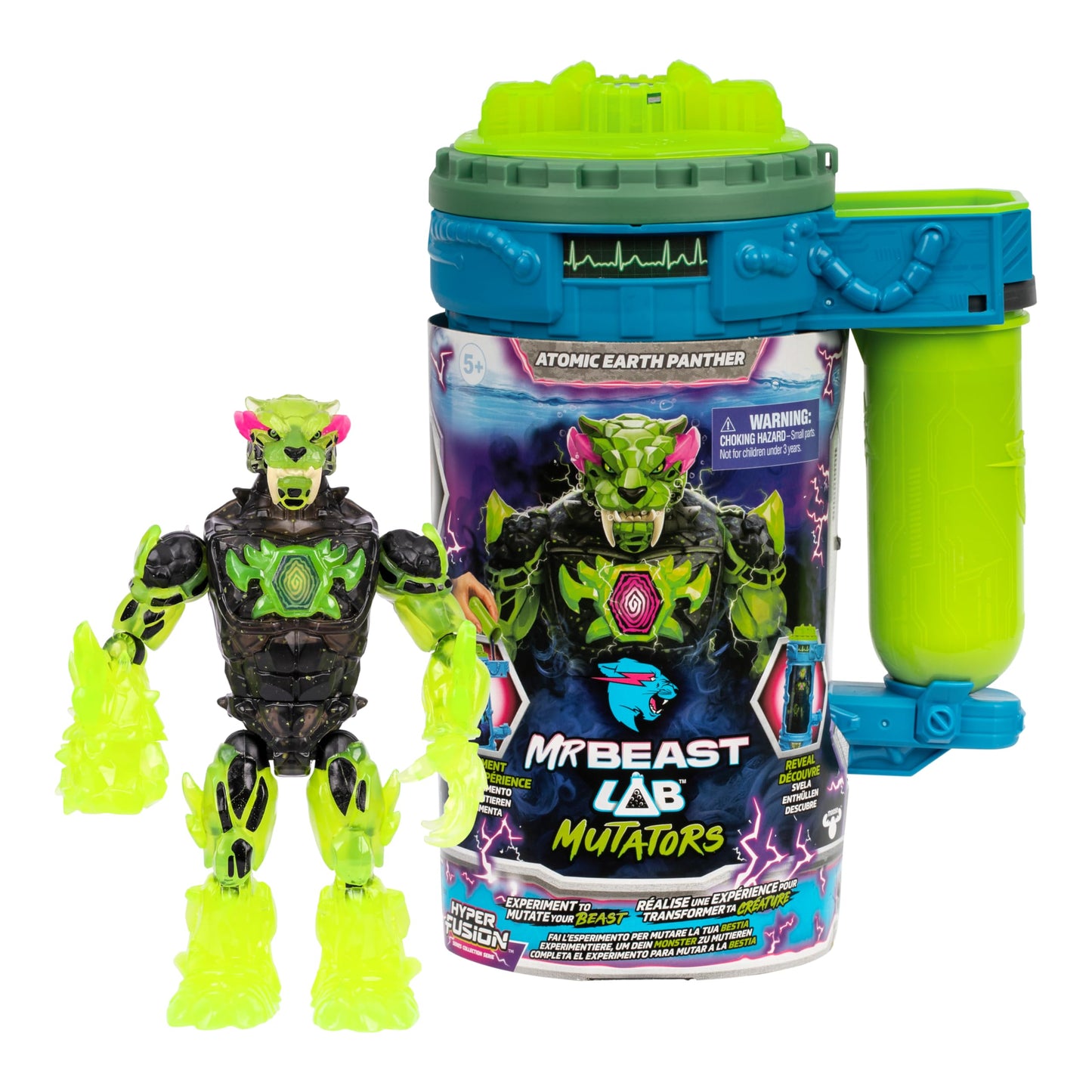 MRBEAST LAB Hyper Fusion Mutators: Atomic Earth Panther 5.5in Figure