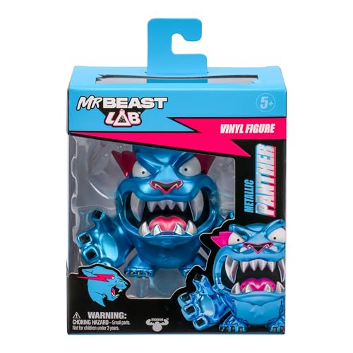 MRBEAST LAB Collectible Vinyl Figures - Metallic Panther 3.5-inch Tall in Premium Display Box | 4 to Collect