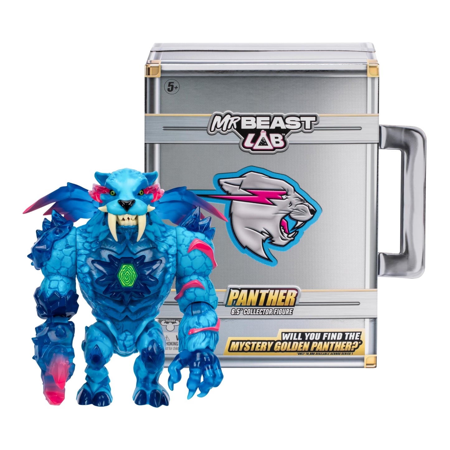 MrBeast Lab Apex Beast Panther Collector Figure – 6.25 inch Tall, 13 Points of Articulation, Premium Packaging