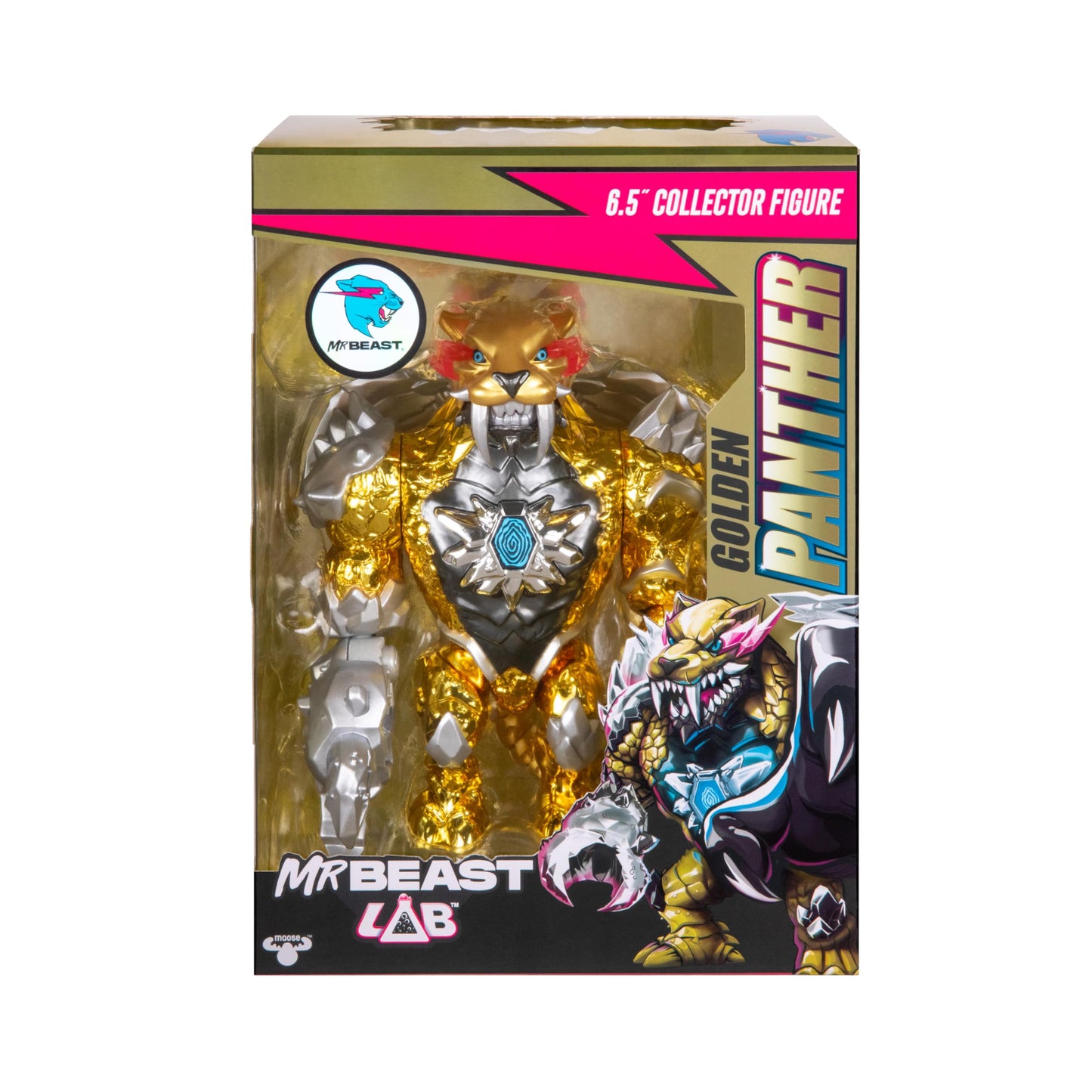MrBeast Lab Apex Beast Panther Collector Figure – 6.25 inch Tall, 13 Points of Articulation, Premium Packaging