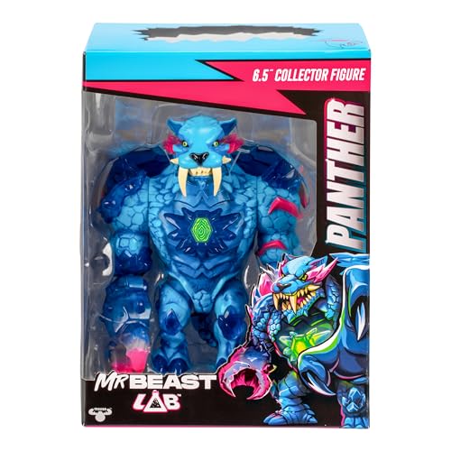 MrBeast Lab Apex Beast Panther Collector Figure – 6.25 inch Tall, 13 Points of Articulation, Premium Packaging