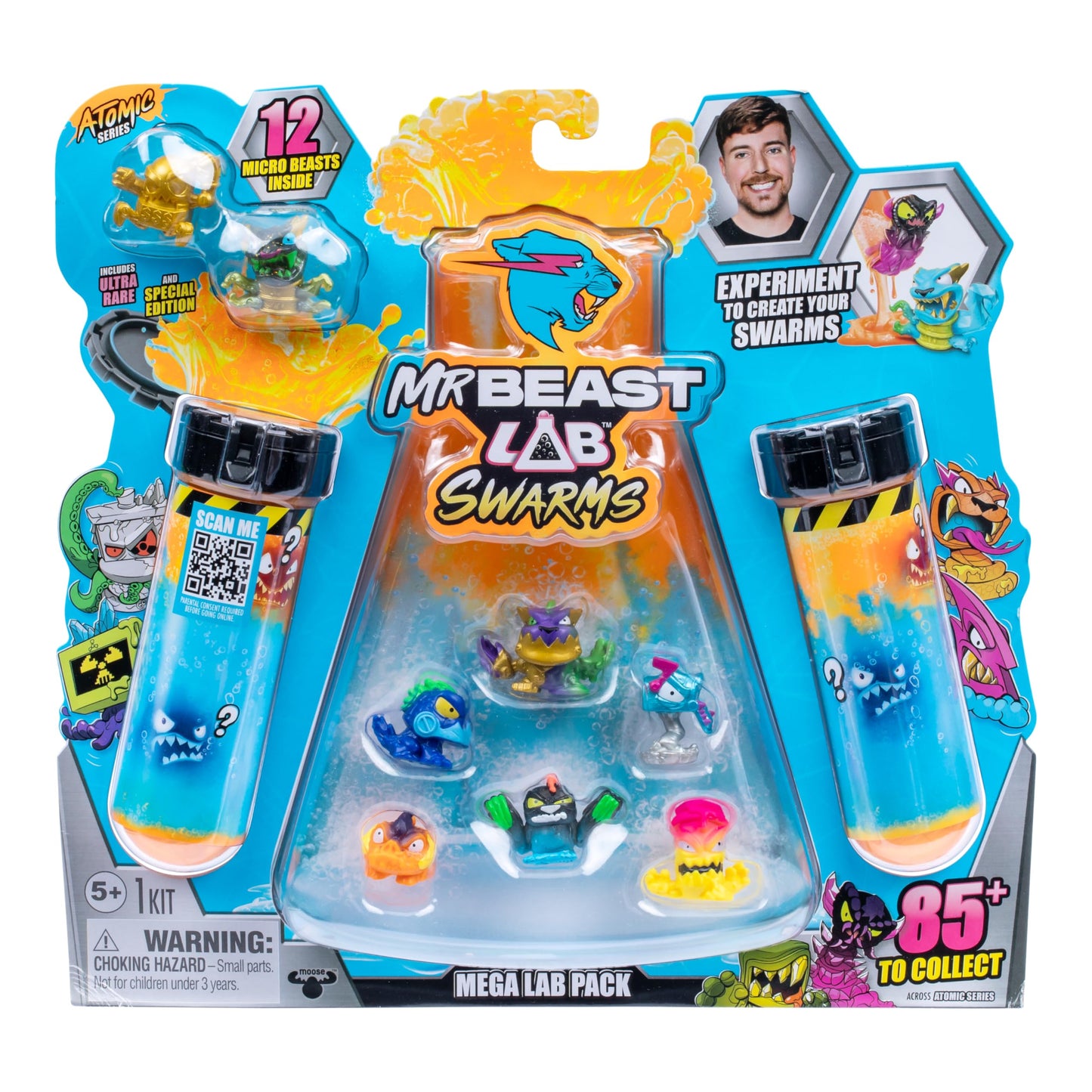 MrBeast Lab Swarms Atomic Series 12 Pack – Night Fright Panther | 1” Micro Beasts, 85+ to Collect