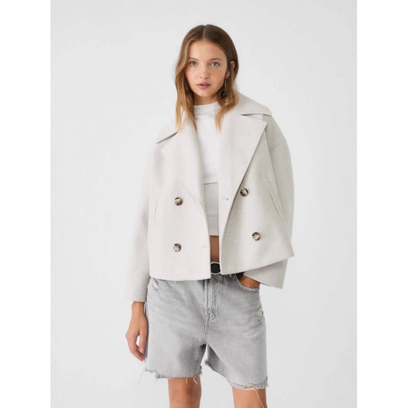 Ins Double-Breasted Lapel Blazer Jacket
