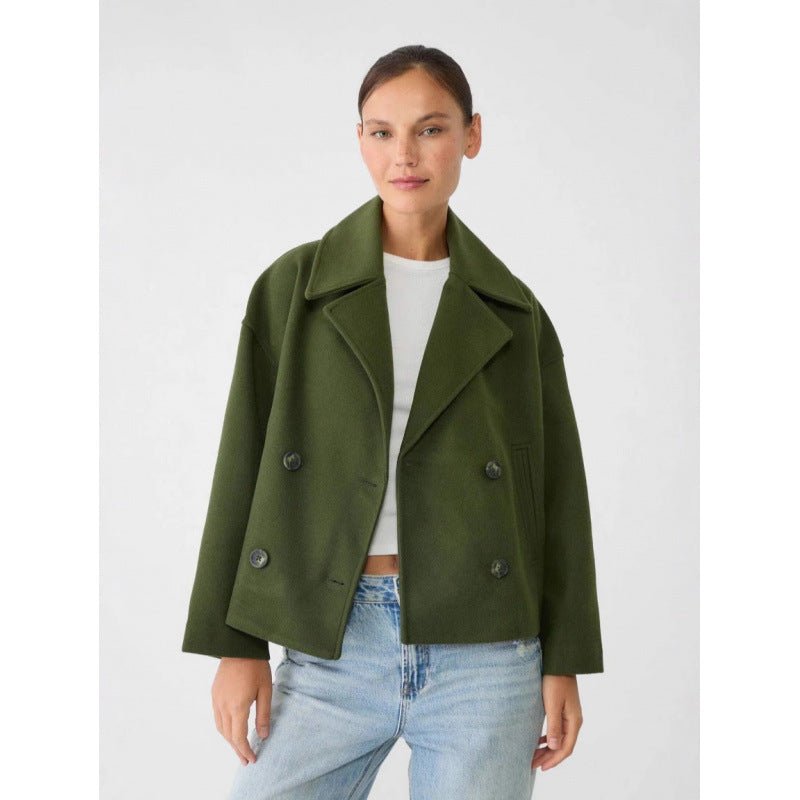 Ins Double-Breasted Lapel Blazer Jacket